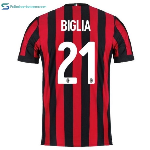 Camiseta Milan 1ª Biglia 2017/18